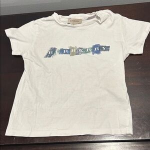 Burberry Kids White Tee with Multicolor Logo 4 years 102 cm